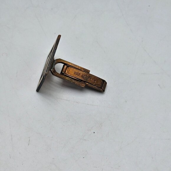 Vintage Cufflinks Copper Toned Square With Geometric Spiral - Picture 4 of 5